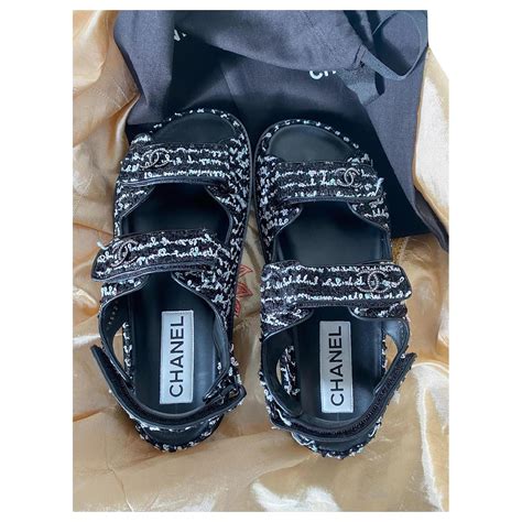 are chanel dad sandals still in|chanel dad sandals tweed.